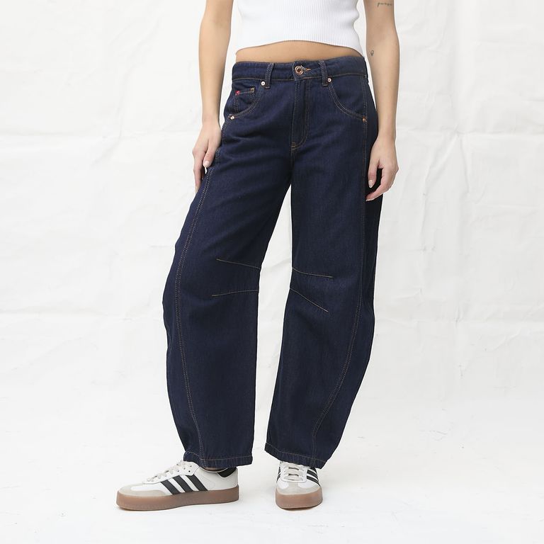 AMERICANINO Jeans Balloon Tiro Medio Mujer