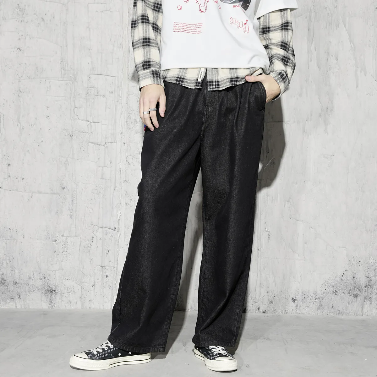 AMERICANINO - Jeans Baggy Hombre Tiro Medio Lunática Americanino