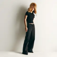 SAINTMALE - Jeans Dragon Tiro Medio Mujer