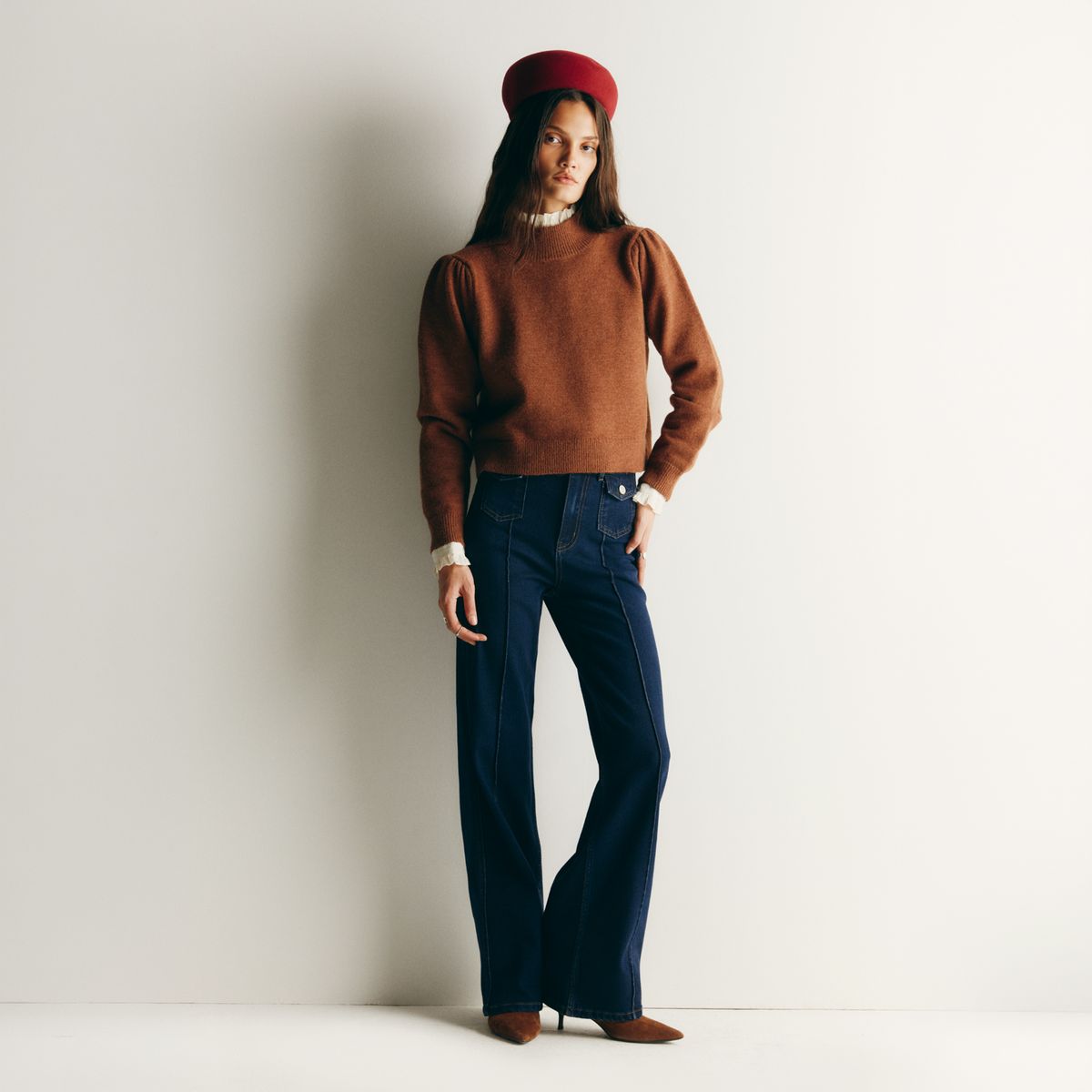 SAINTMALE - Jeans Gas Tiro Medio Mujer Saintmale