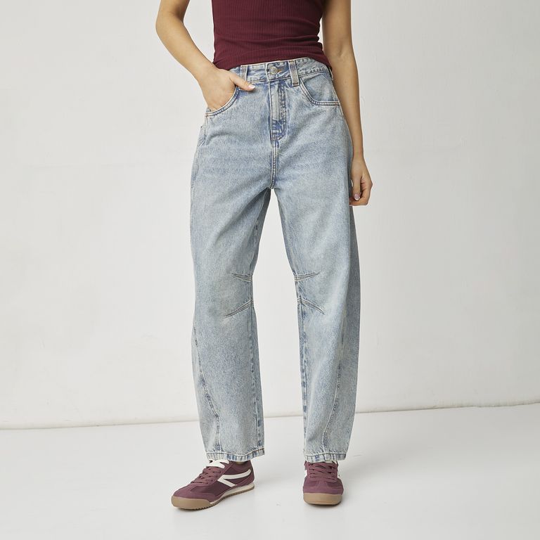 Jeans Balloon Mujer Tiro Medio