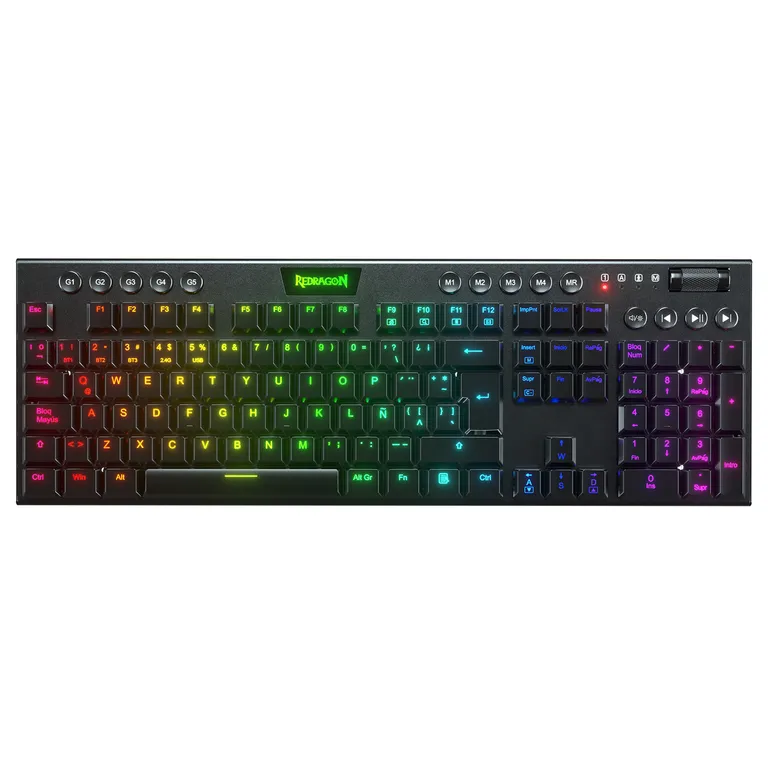 Teclado Gamer Horus Fs Cableado Spanish Red