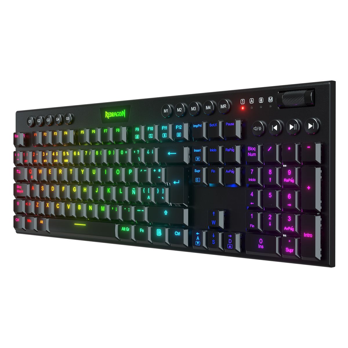 REDRAGON - Teclado Gamer Horus Fs Wireless Spanish Red Redragon