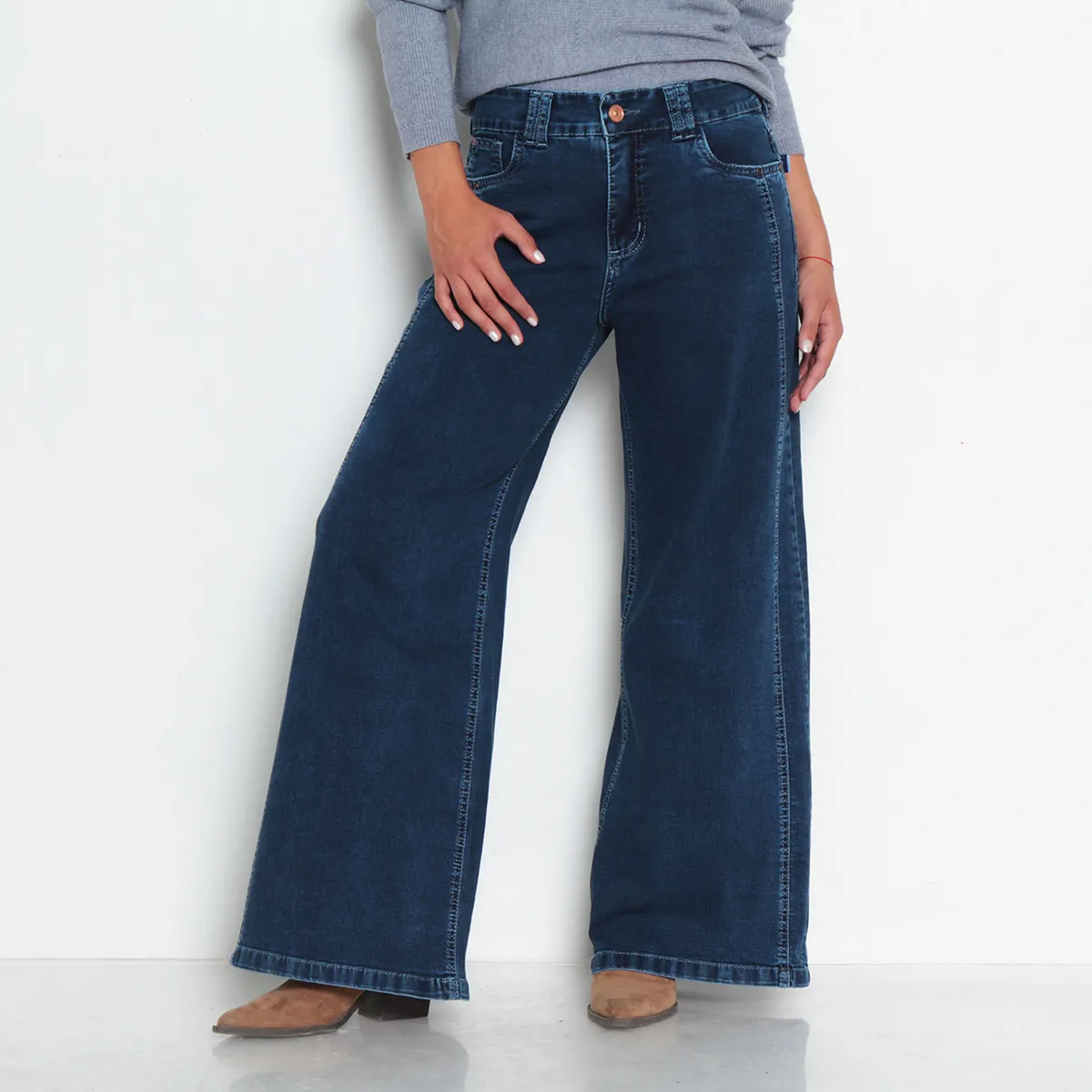 WADOS - Jeans Wide Leg Mujer Tiro Alto Wados