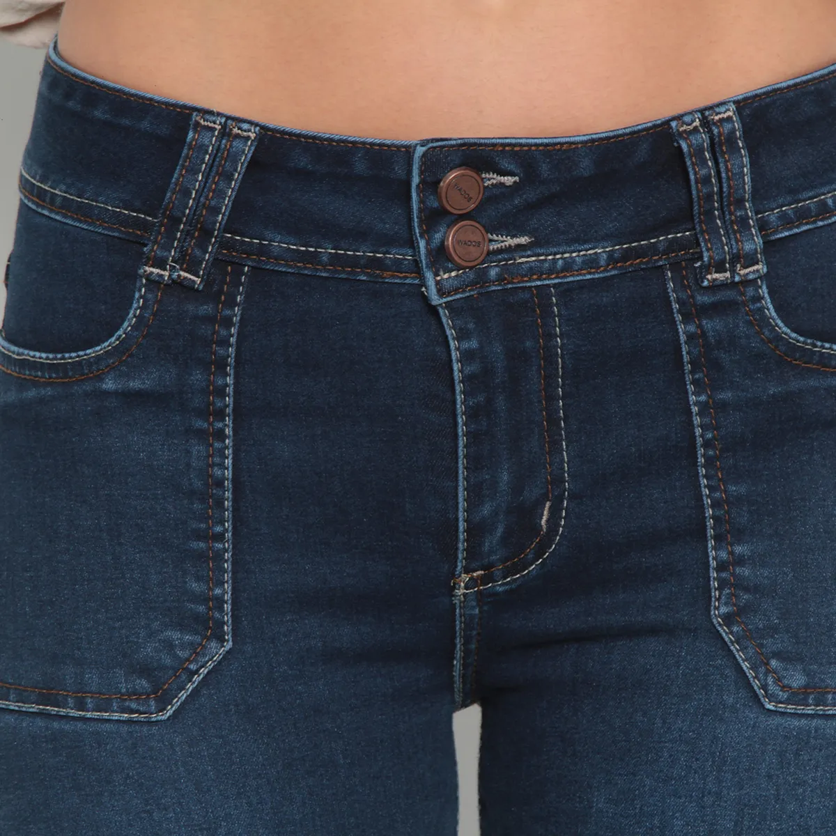 WADOS - Jeans Flare Mujer Tiro Alto Wados