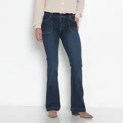 WADOS - Jeans Flare Mujer Tiro Alto