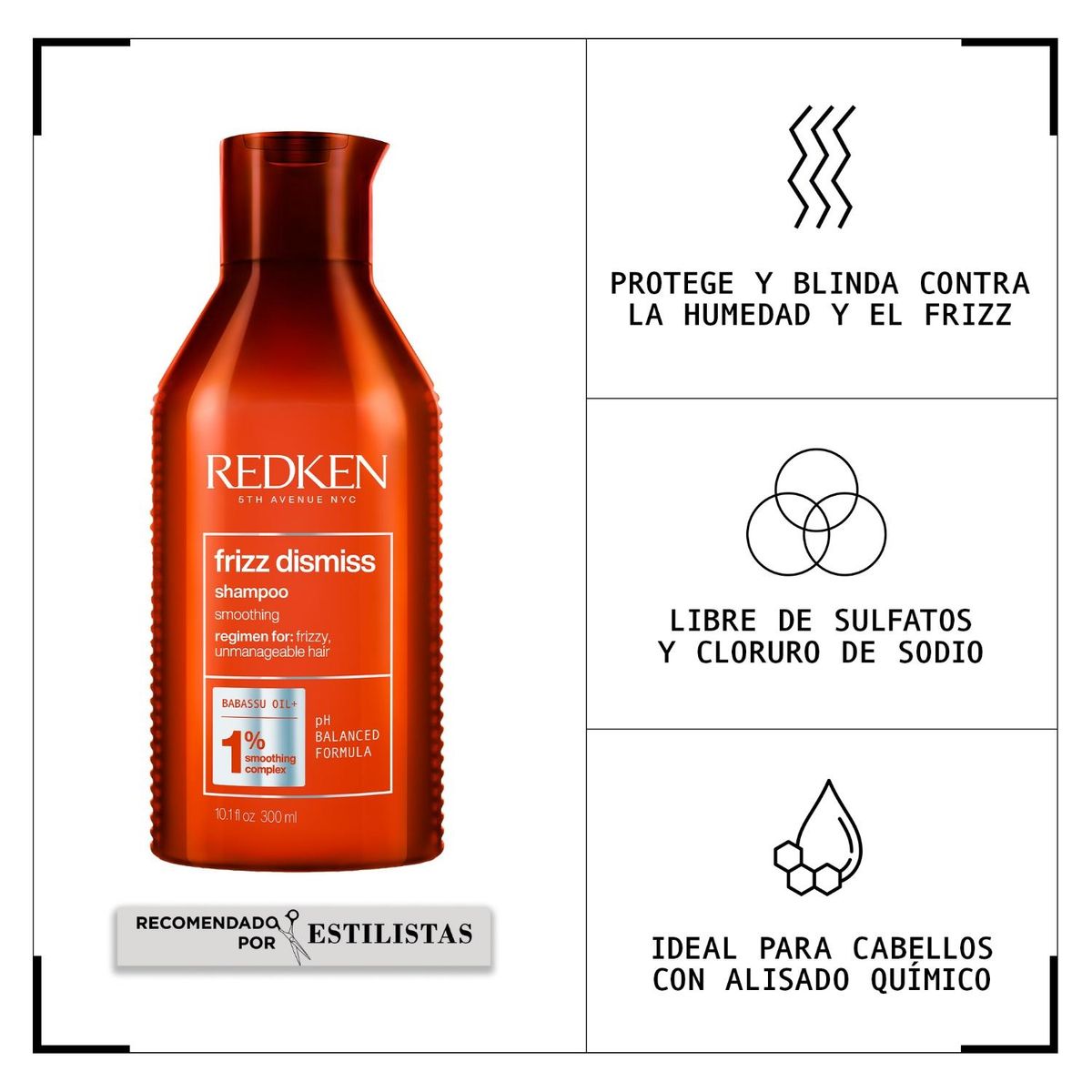 REDKEN - Set Frizz Dismiss Anti Frizz Shampoo 300ml + Acondicionador 300ml Redken