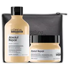 LOREAL PROFESSIONNEL - Set Profesional Reparación y Nutrición Shampoo 300ml + Máscara 250ml Absolut Repair