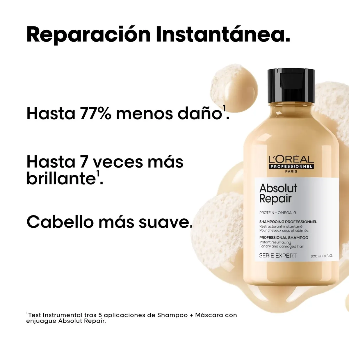 LOREAL PROFESSIONNEL - Set Profesional Reparación y Nutrición Shampoo 300ml + Máscara 250ml Absolut Repair