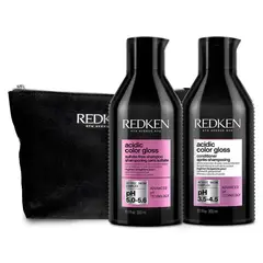 REDKEN - Set ACG Brillo Intenso Cabello Con Color Acidic Color Gloss Shampoo Sin Sulfatos 300ml + Acondicionador 300ml
