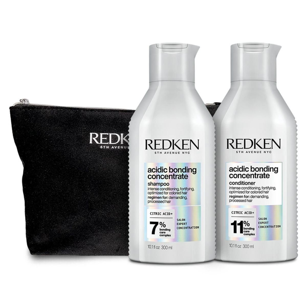 REDKEN - Set ABC Reparación Total Cabello Dañado Acidic Bonding Concentrate Shampoo 300ml + Acondicionador 300ml Redken