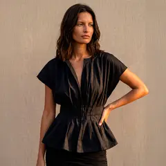 OCHI AND CO - Blusa Peplum Algodón Mujer