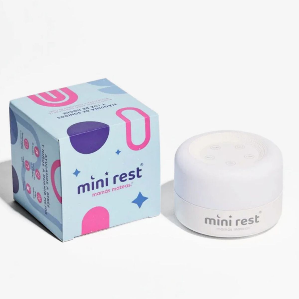 MAMAS MATEAS - Mini Rest Maquina de Ruido Blanco y Luz Nocturna Mamas Mateas