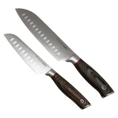 WAYU - Set 2 Cuchillos Santoku Ring