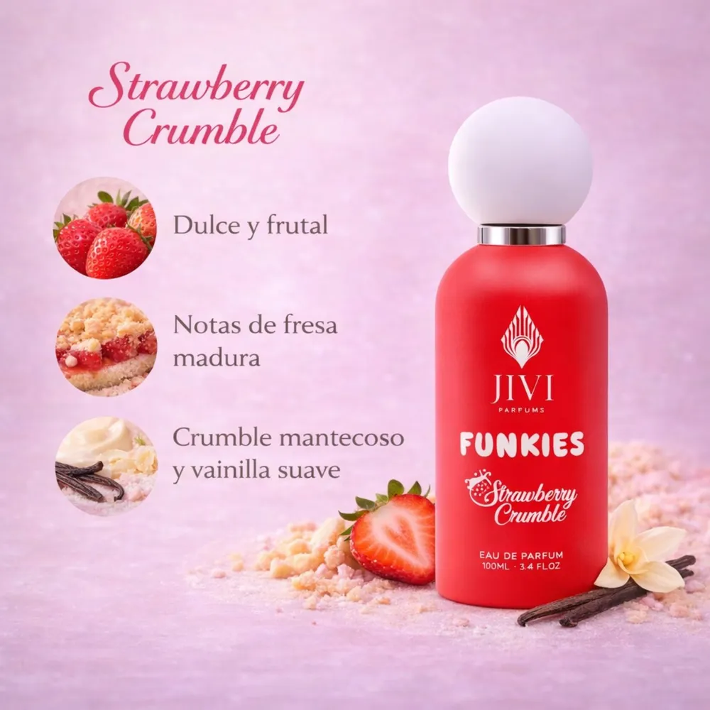 Jivi Parfums Funkies Strawberry Crumble EDP 100 ml, foto 4