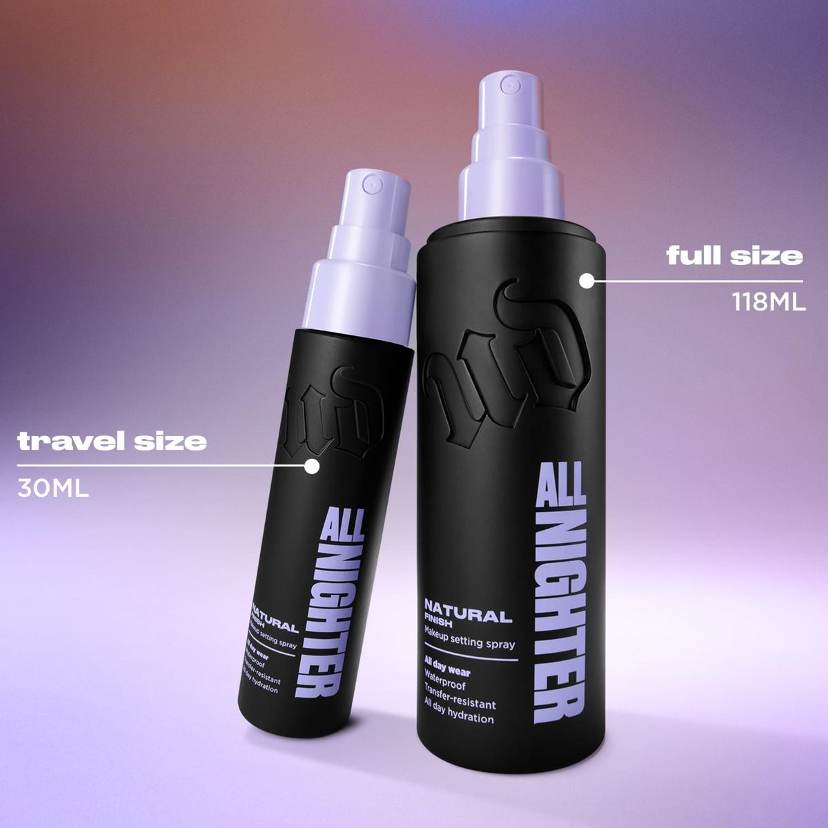 URBAN DECAY - All Nighter Waterproof Natural Finish Setting Spray – Travel Size 30 ml Urban Decay