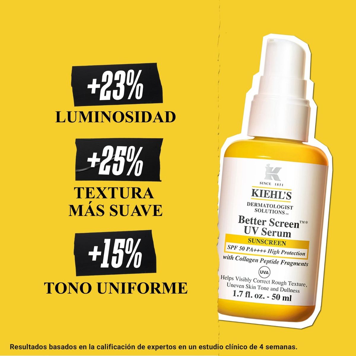 KIEHLS - Better Screen™ UV Serum SPF 50+ Facial Sunscreen with Collagen Peptide 15 ml Kiehls