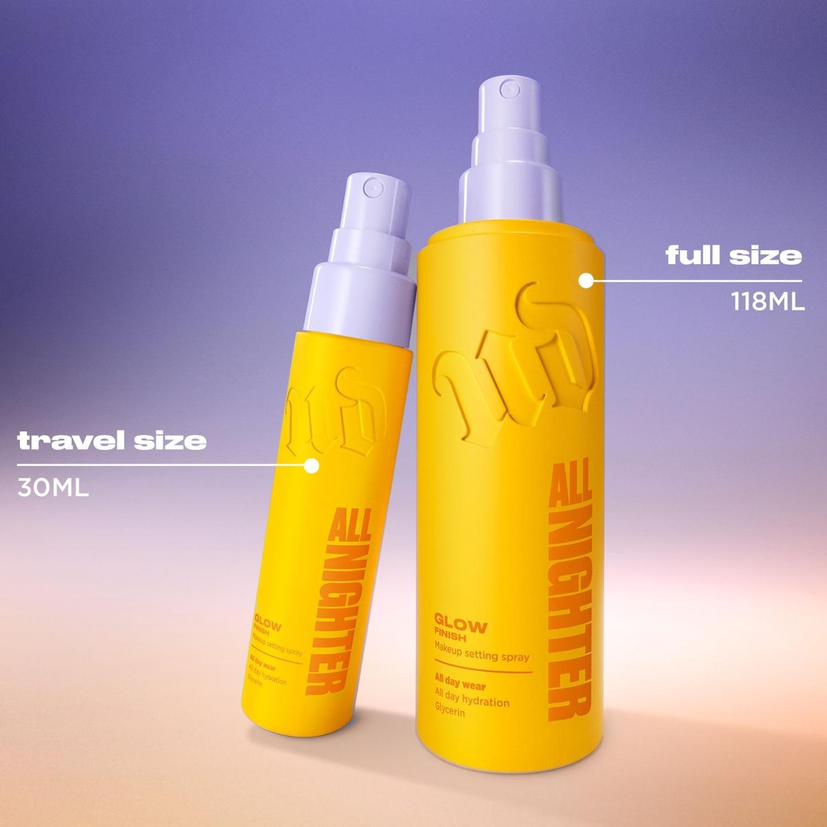 URBAN DECAY - All Nighter Glow Waterproof Setting Spray – Travel Size 30 ml Urban Decay