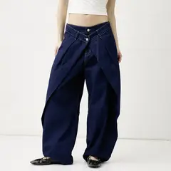 SYBILLA - Jeans Balloon Tiro Medio Mujer