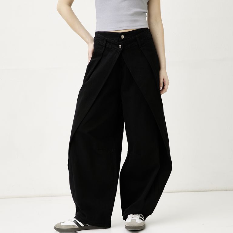 Jeans Balloon Tiro Medio Mujer