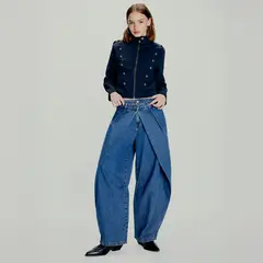 SYBILLA - Jeans Balloon Tiro Medio Mujer