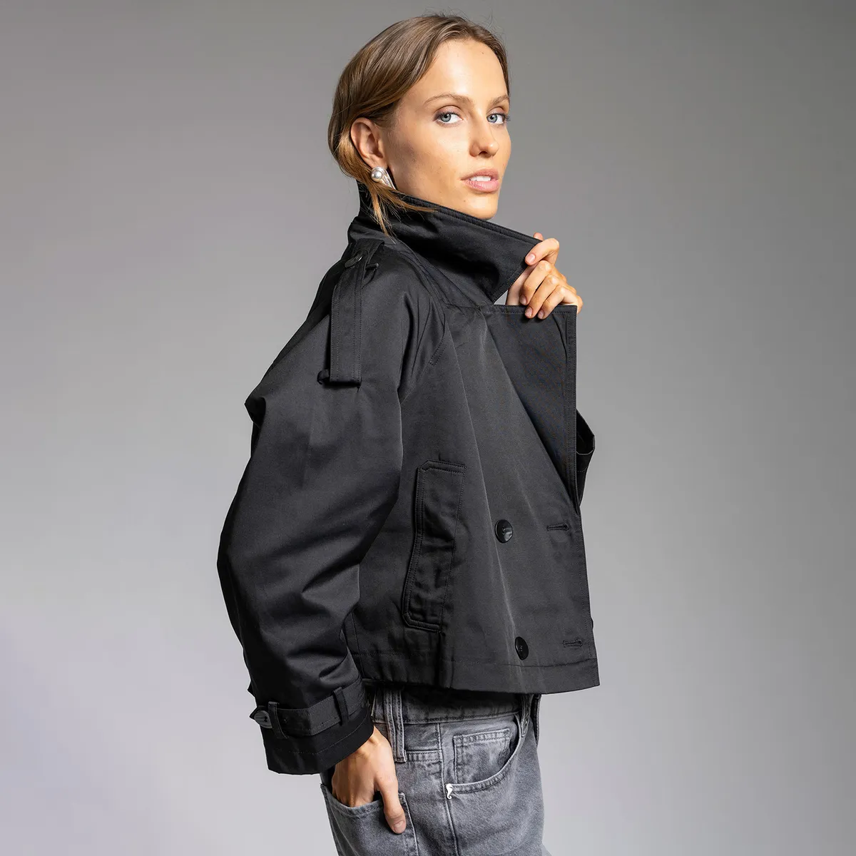 LOLITA LPK - Trench Carola Negro Mujer Lolita Lpk