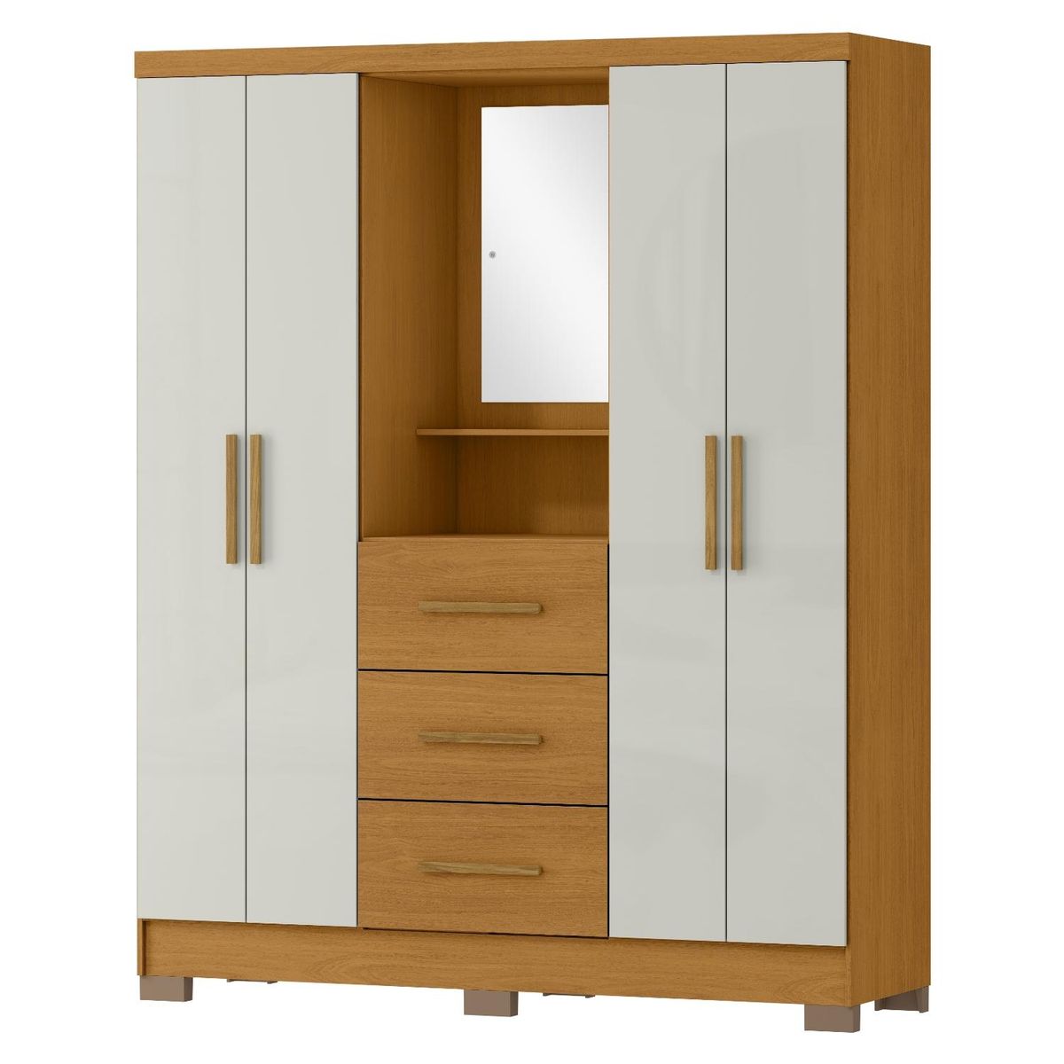 MICA - Clóset 4 Puertas 3 Cajones Versalles Cinamo Mica