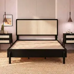 DECOCASA - Cama Oslo 2 Plazas 2 Veladores