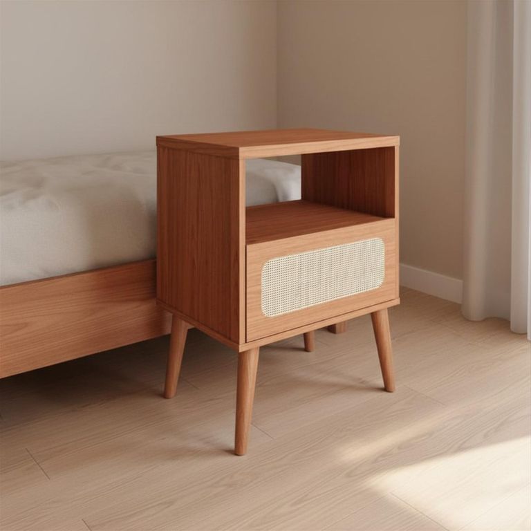 DECOCASA Velador TW59 1 Cajón Castaño