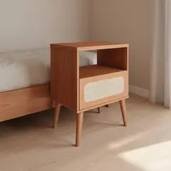DECOCASA - Velador TW59 1 Cajón Castaño