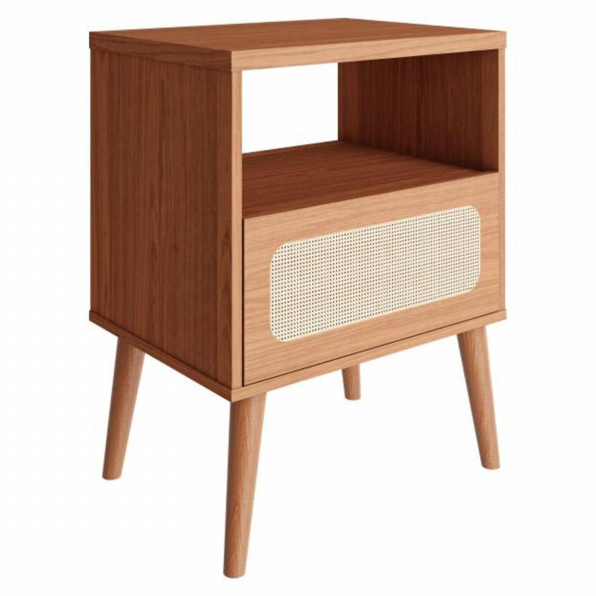 DECOCASA - Velador TW59 1 Cajón Castaño Decocasa