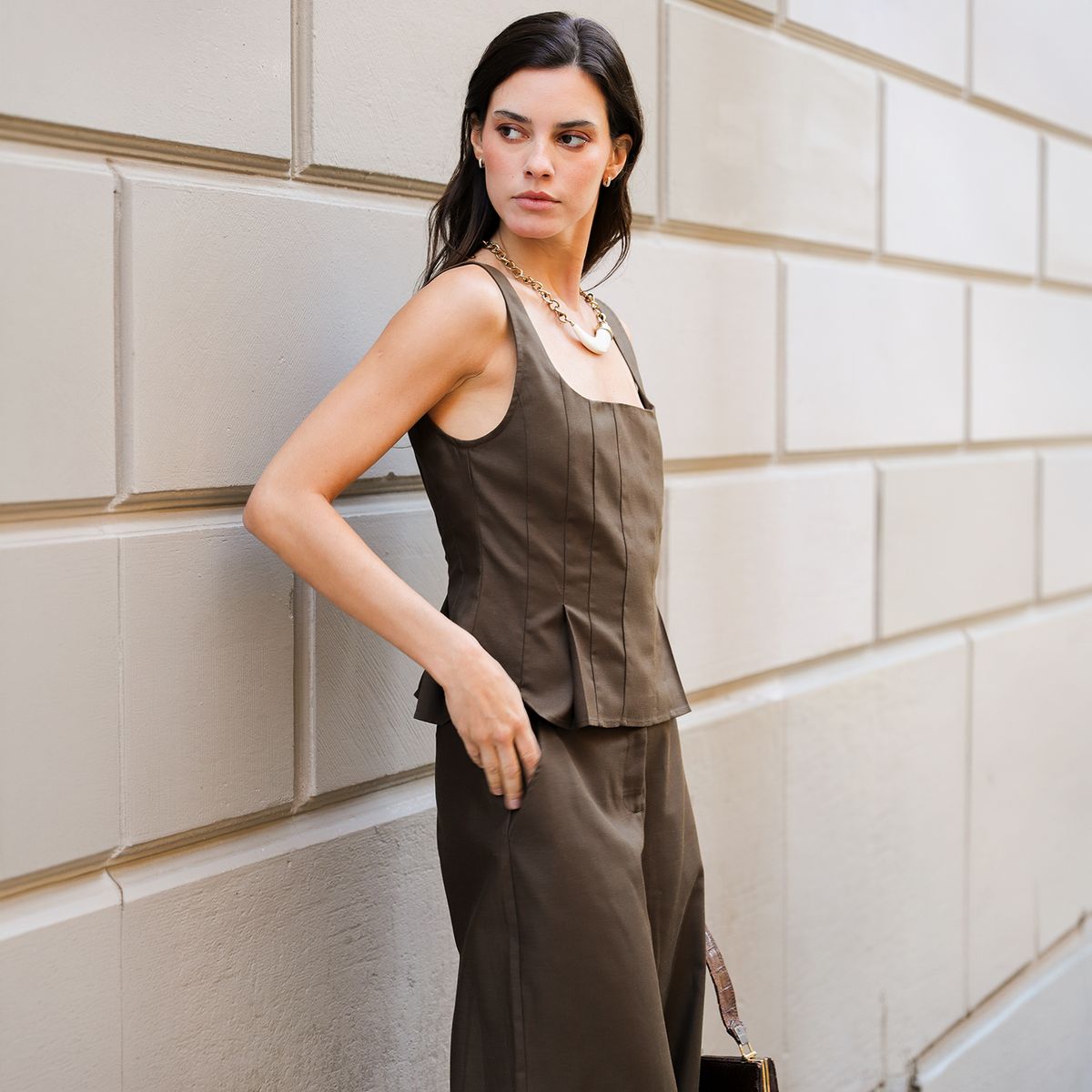 MARINA MIA - Blusa Elena Café Mujer Marina Mia