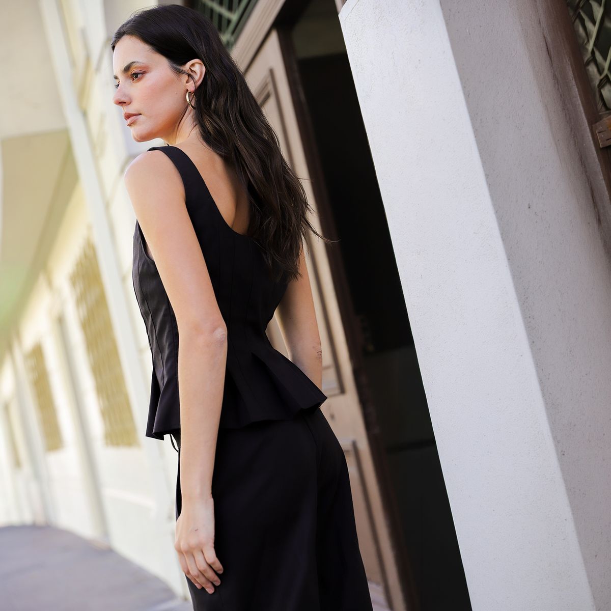 MARINA MIA - Blusa Elena Negra Mujer Marina Mia