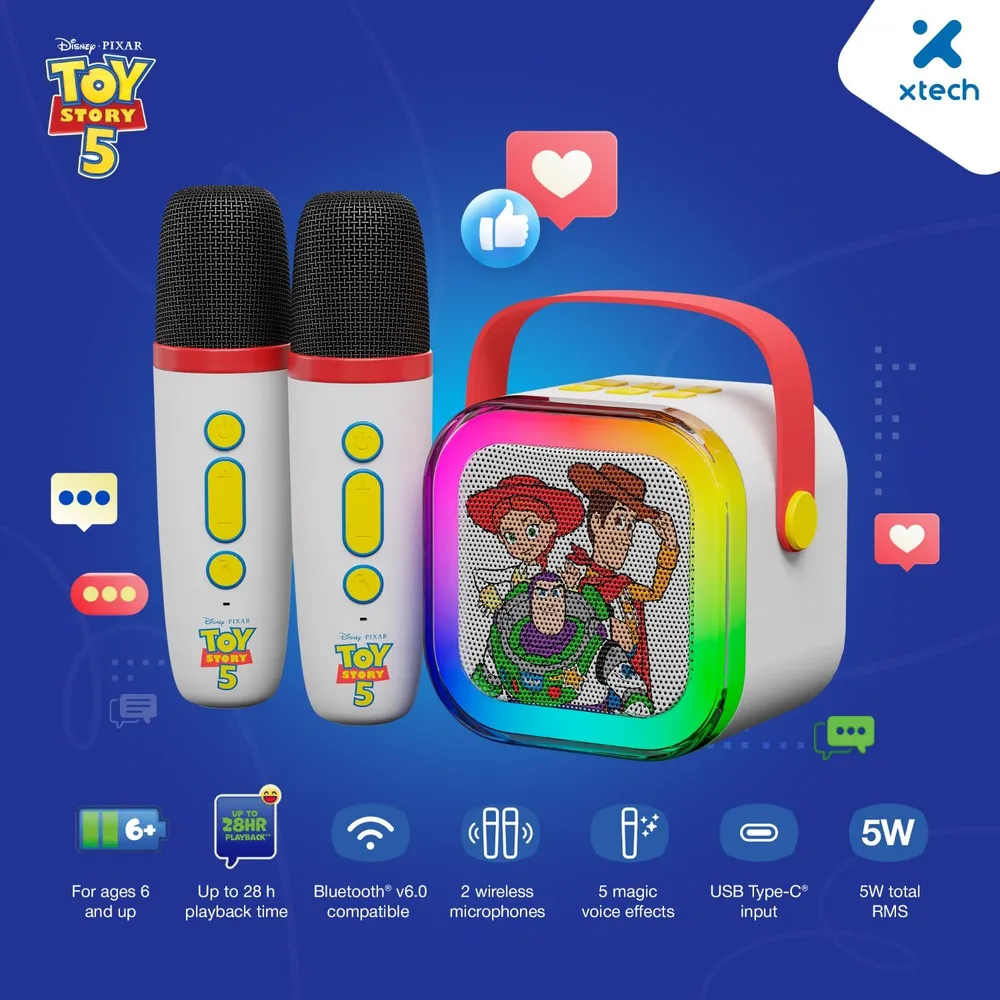 Xtech XTS-D624TS Toy Story Mini Karaoke Blanco, foto 6
