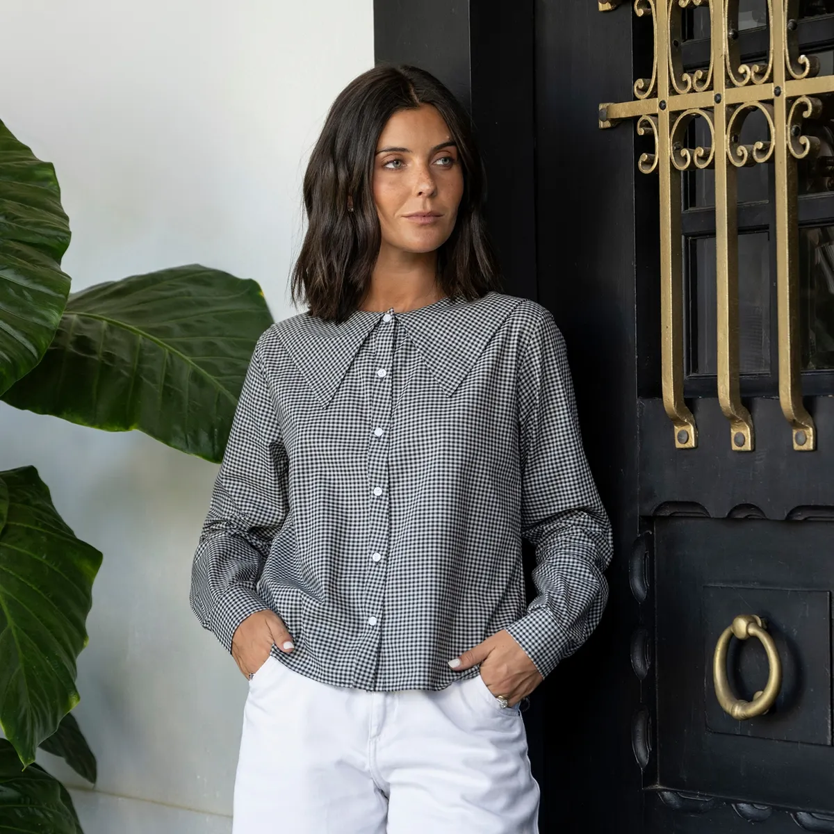 LUAU SHOES - Blusa Vichy  100% Algodón Mujer Luau
