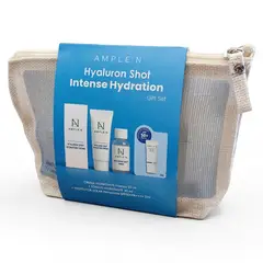 AMPLEN - Set Hyaluron Shot 4 Piezas Crema 30 Ml + Tónico 20 Ml + Protector Solar 3 Ml + Cosmetiquero