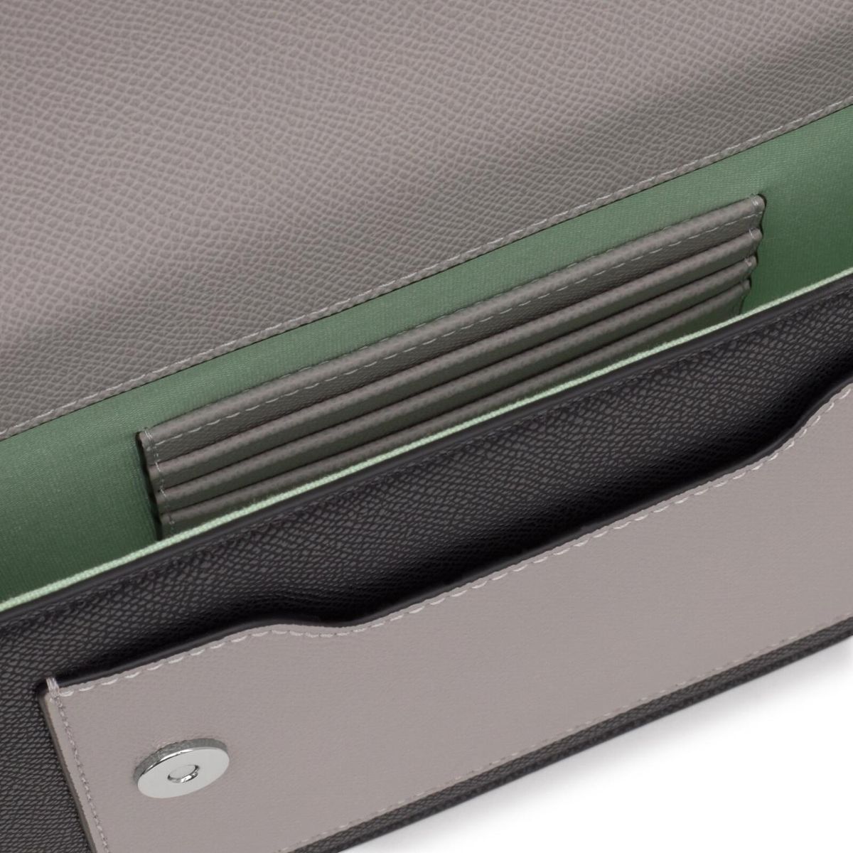 TOUS - Clutch Negro Y Gris Audree Saffiano