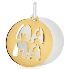TOUS - Colgante Medalla Bicolor Mama