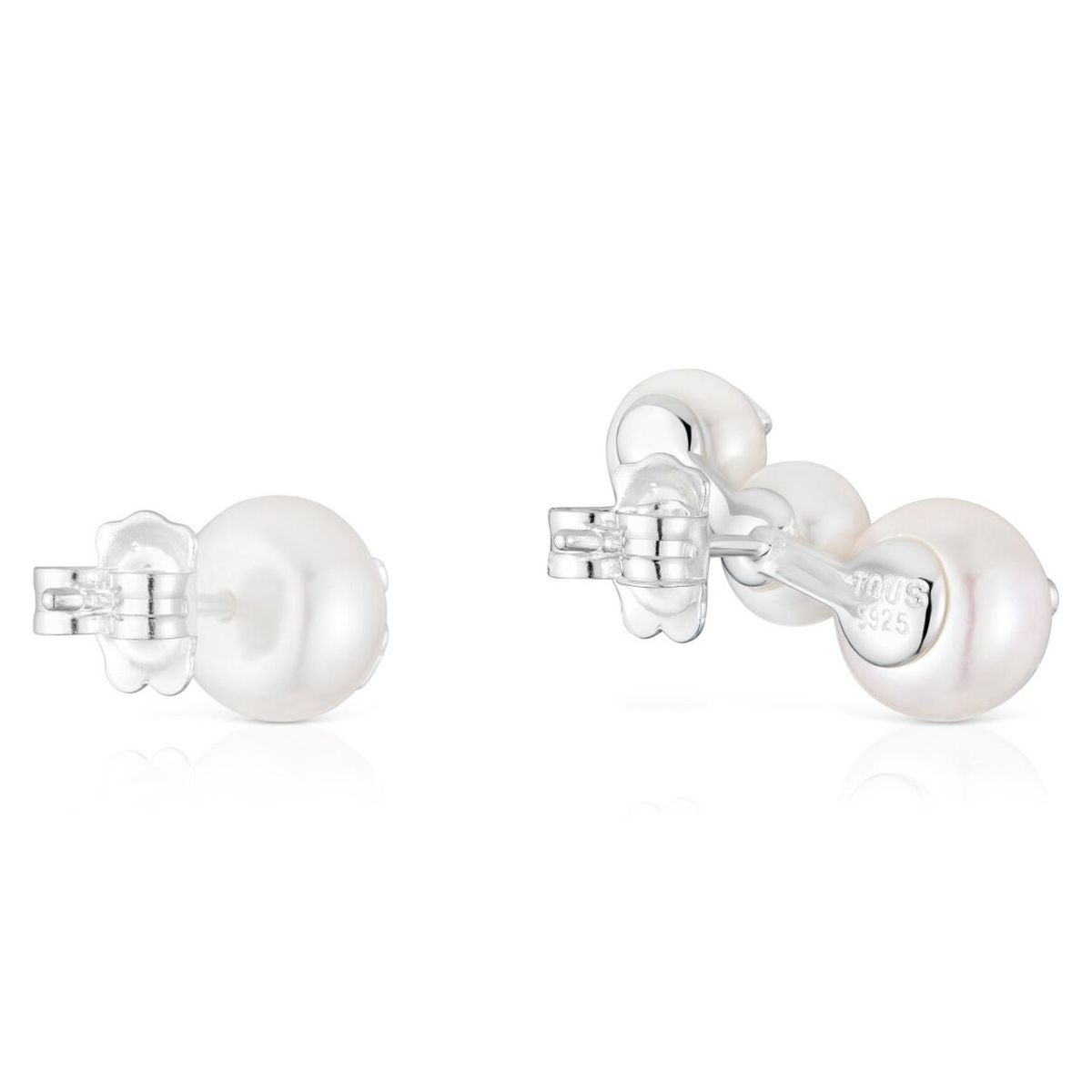 TOUS - Pendientes Triple Perla Y Plata Icon Pearl Tous