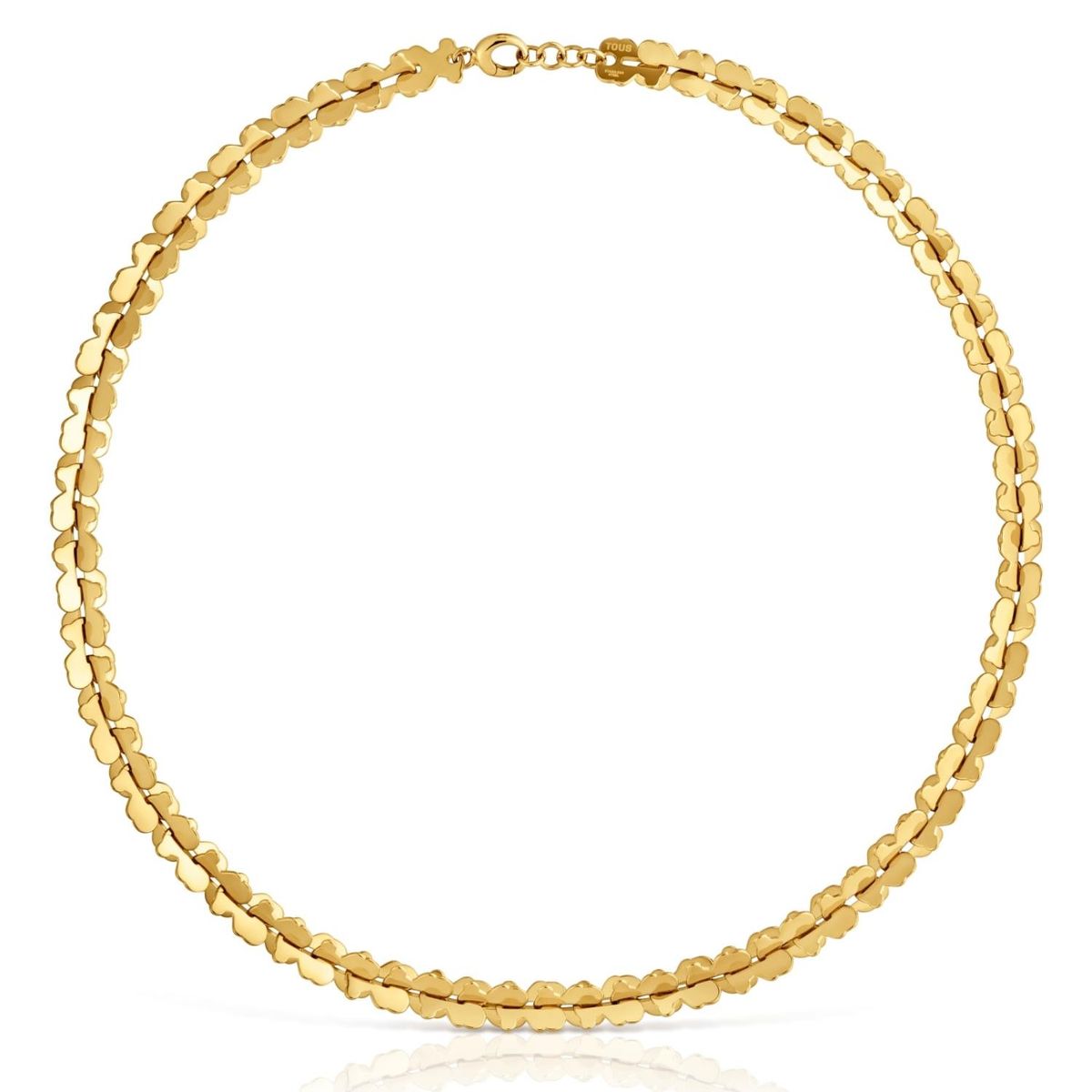 TOUS - Collar Corto De Acero En Color Dorado Con Motivos Oso Carrusel Tous