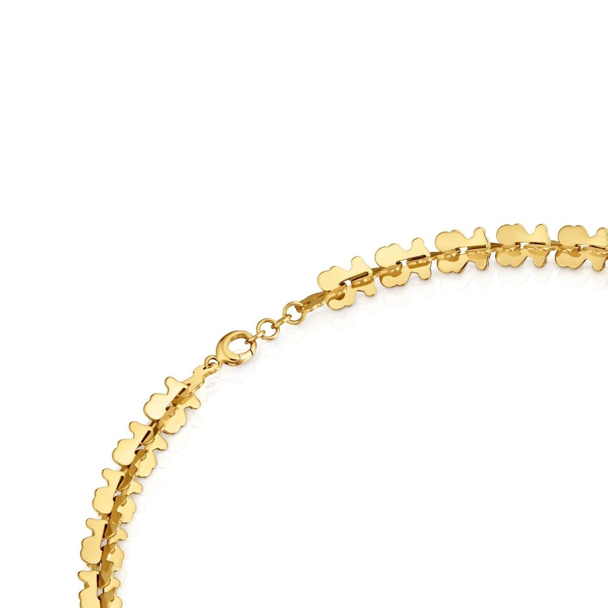 TOUS - Collar Corto De Acero En Color Dorado Con Motivos Oso Carrusel Tous