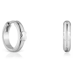 TOUS - Pendientes Aro Con Oso De Plata 12 Mm Basics