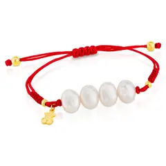 TOUS - Pulsera Con Baño De Oro 18 Kt Sobre Plata Y Perlas Cultivadas Nudos
