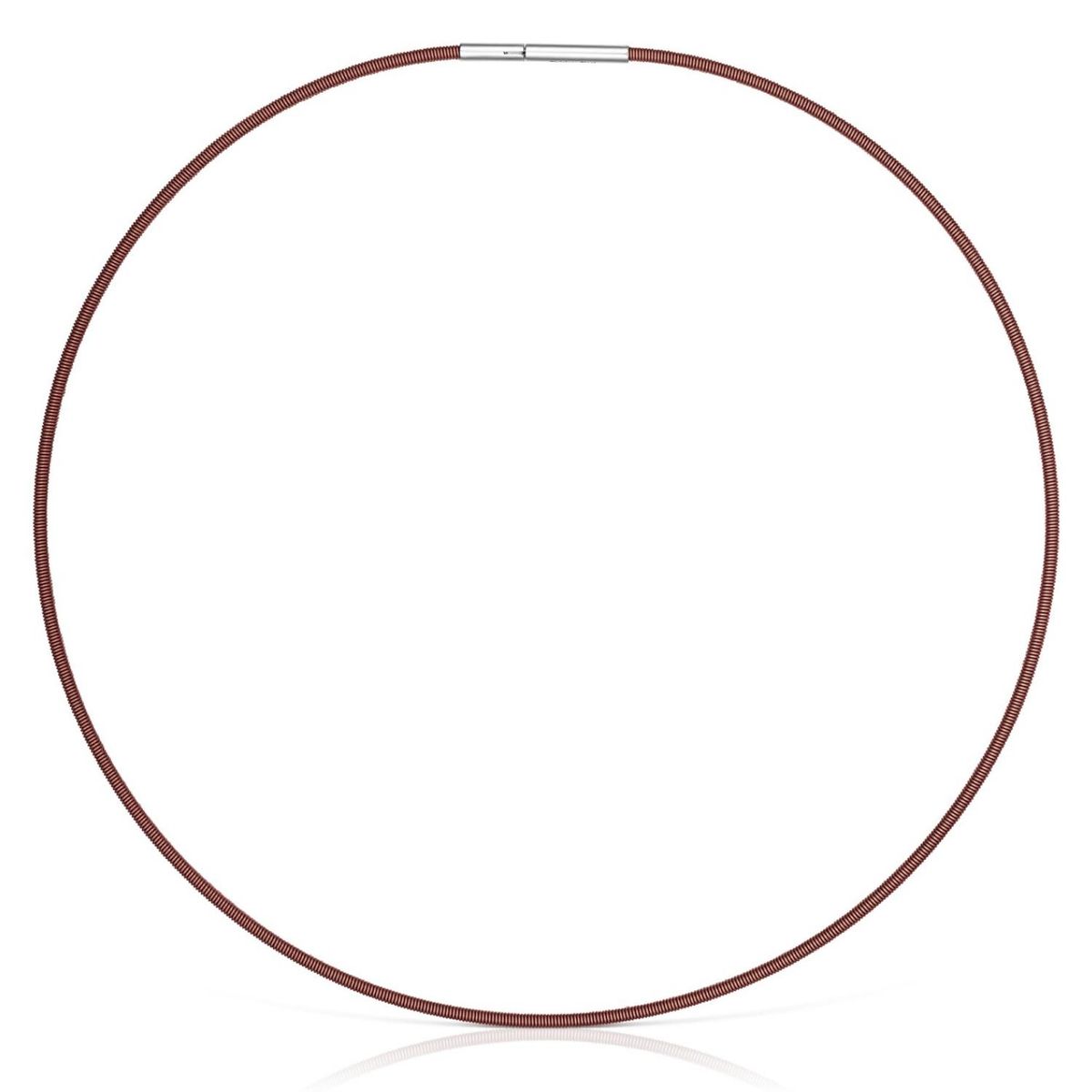 TOUS - Collar De Acero Marrón 2 Mm Tous Mesh Tube Tous