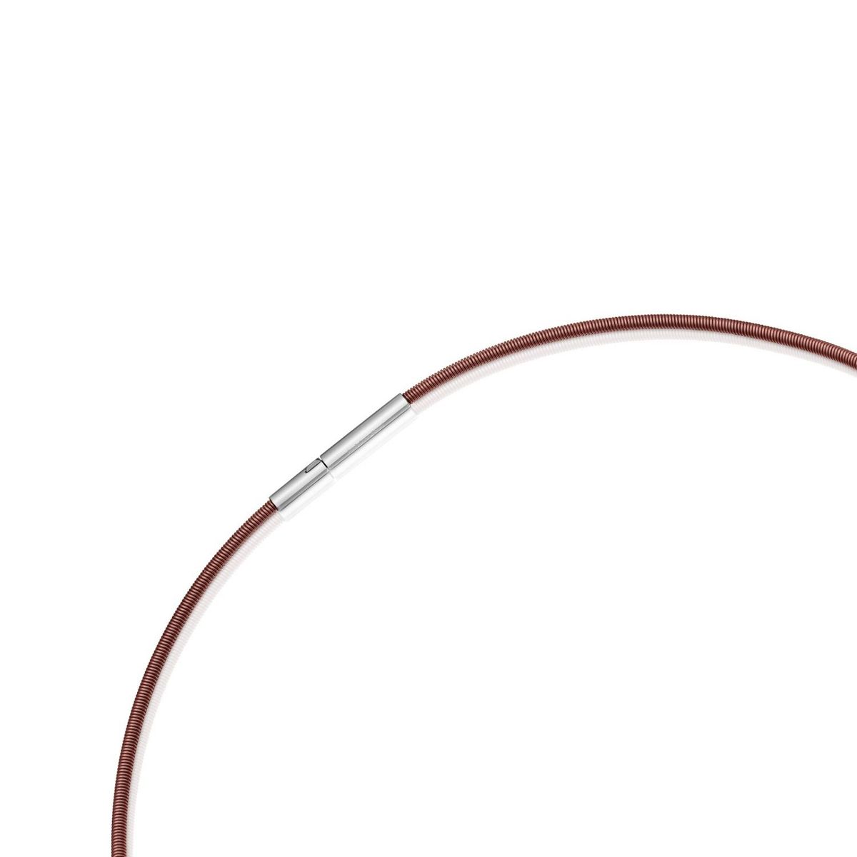 TOUS - Collar De Acero Marrón 2 Mm Tous Mesh Tube Tous