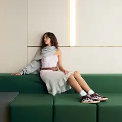 GAMIN - Zapatilla Urbana Mujer Cuero Burdeo