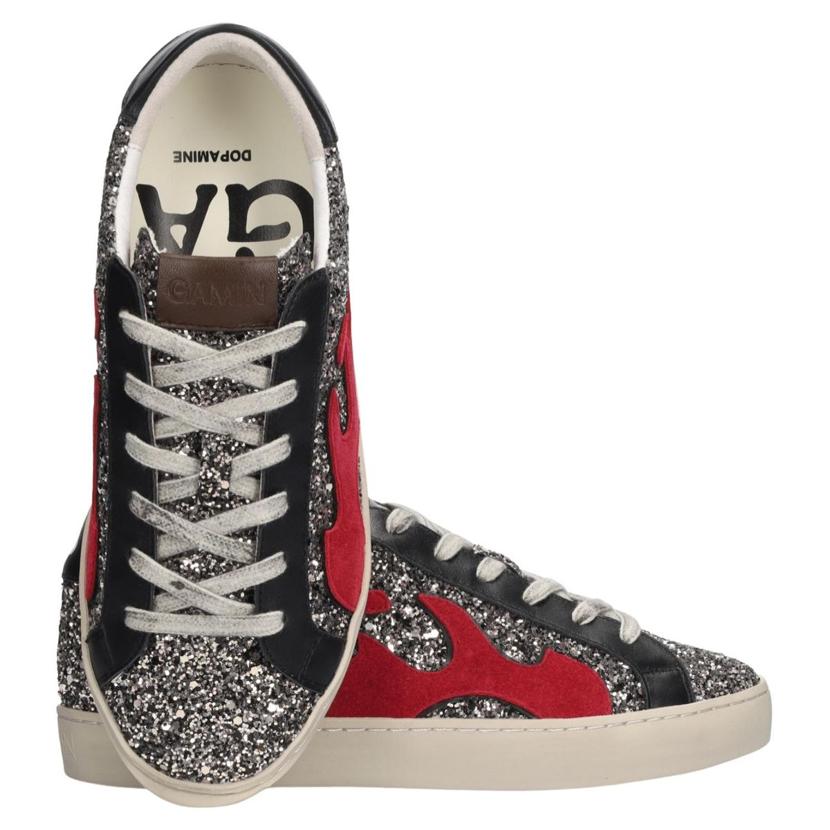 GAMIN - Zapatilla Urbana Mujer Cuero Rojo Gamin