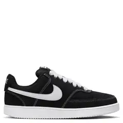 NIKE - Court Vision Lo Fl Zapatilla Urbana Mujer Cuero Negro