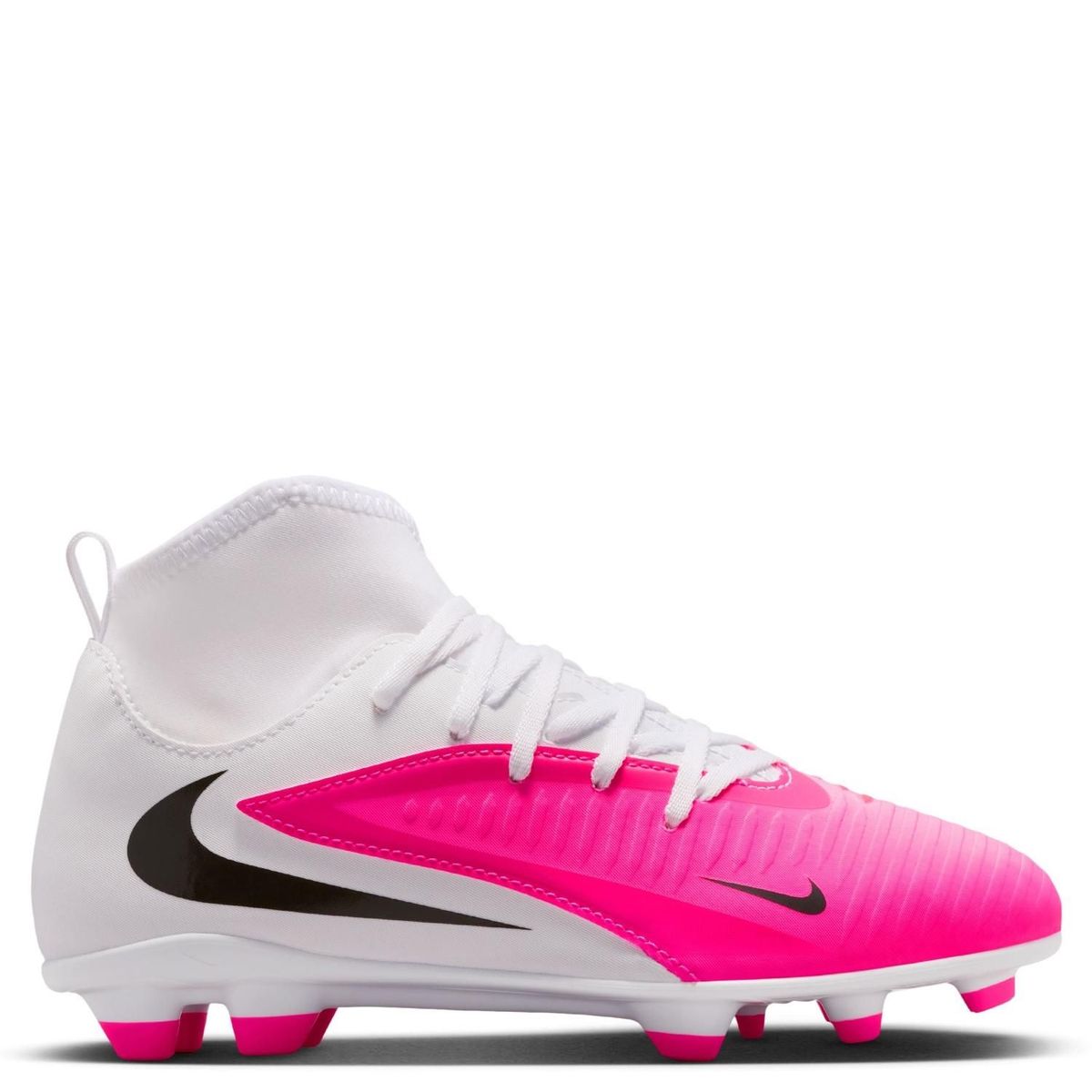 NIKE - Phanto6 High Club Fg/Mg Zapatilla Fútbol Niño (31 a 37.5) Fucsia Nike