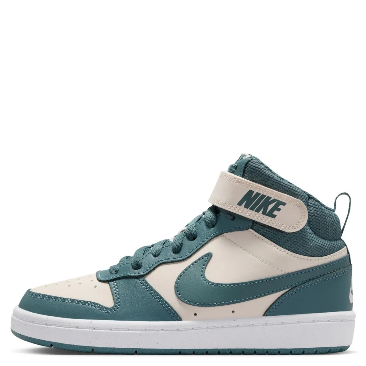 NIKE - Court Borough Mid 2 Zapatilla Urbana Niño Cuero Blanco (34.5 a 38.5) Nike